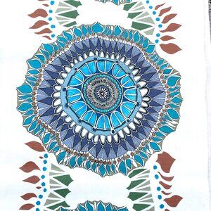 BOHO Large Geometric Pattern Tapestry, 77" x 19" - Beautiful Colors, Like New!